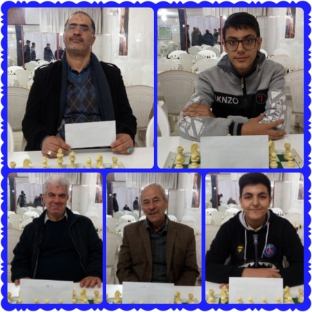 بازیکنان برتر مسابقه هفتگی هیئت شطرنج و مدرسه شطرنج امیران شهرستان ملارد 