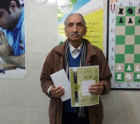 نتایج نهایی آولین دوره مسابقات شطرنج پیشکسوتان شهرستان ملارد